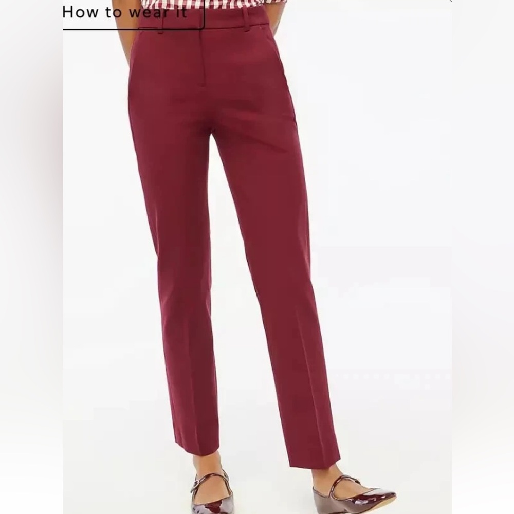 J. Crew Factory Deep Red Kallie Pants